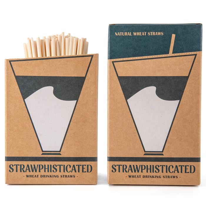 2 boxes of standard wheat drinking straws