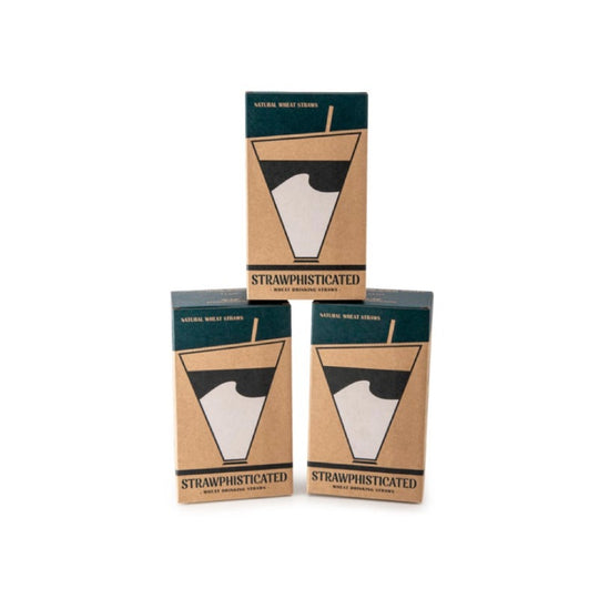 3 boxes of standard wheat drinking straws